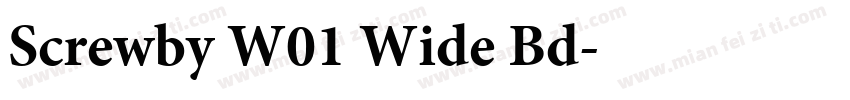 Screwby W01 Wide Bd字体转换